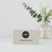 Elegant Photography Workshop Brown Business Card Visitekaartje (Staand voorkant)