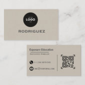 Elegant Photography Workshop Brown Business Card Visitekaartje (Voorkant / Achterkant)