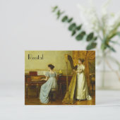 Elegant  Piano Harp Overweging Uitnodigingen (Staand voorkant)