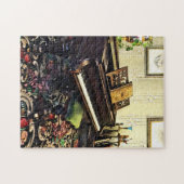 Elegant Piano in Victoriaans Parlor Legpuzzel (Horizontaal)