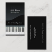 Elegant Piano Instructor Visitekaartje (Voorkant / Achterkant)