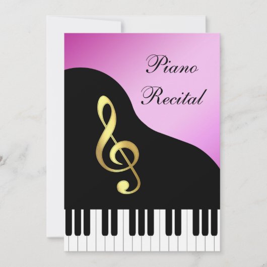 Elegant Piano Kaart (Voorkant)