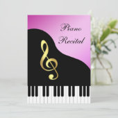 Elegant Piano Kaart (Staand voorkant)