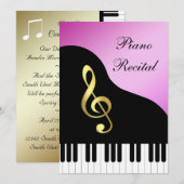 Elegant Piano Kaart (Voorkant / Achterkant)