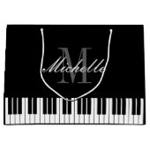 Elegant piano keys cadeautassen met aangepaste naa large cadeautasje (Voorkant)