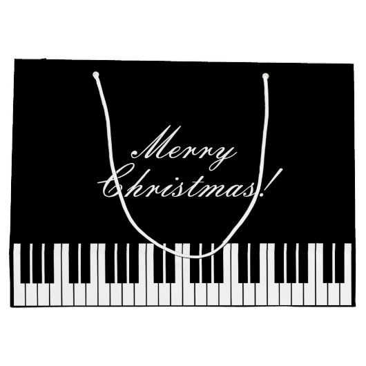 Elegant piano keys cadeautassen met aangepaste naa large cadeautasje (Achterkant)