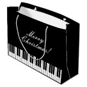 Elegant piano keys cadeautassen met aangepaste naa large cadeautasje (Achterkant Gekanteld)