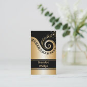 Elegant Piano Keys en Muzieknoten Visitekaartje (Staand voorkant)