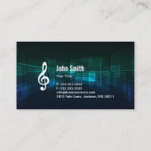 Elegant Piano Keys Music Visitekaartje (Achterkant)