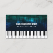 Elegant Piano Keys Music Visitekaartje (Voorkant)