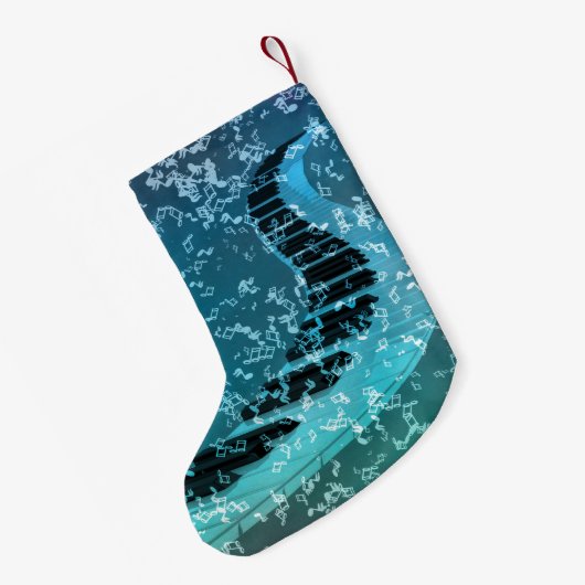 Elegant Piano Keys Musician Kerstfeestdag Kleine Kerstsok (Achterkant (Hangend))