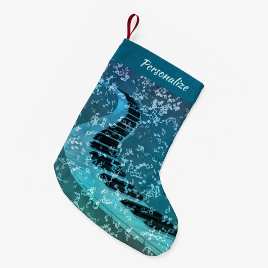 Elegant Piano Keys Musician Kerstfeestdag Kleine Kerstsok (Voorkant (Hangend))