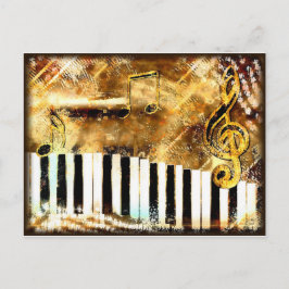 Elegant Piano Music & Notes Briefkaart