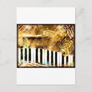 Elegant Piano Music & Notes Briefkaart
