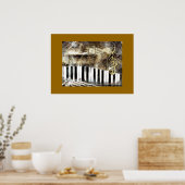Elegant Piano Music & Notes Poster (Keuken)
