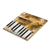 Elegant Piano Music & Notes Tegeltje (Zijkant)
