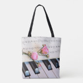 Elegant Piano Music Teacher Tote Bag (Achterkant)