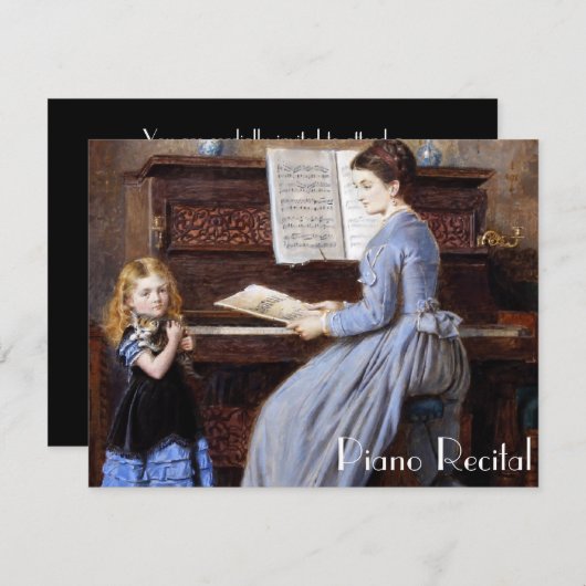 Elegant Piano Overweging Uitnodigingen (Voorkant / Achterkant)