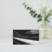 Elegant Piano Teacher Visitekaartjes (Staand voorkant)