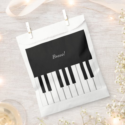 Elegant Piano-toetsenbord - Aangepaste naam en ber Bedankzakje (Geknipt)