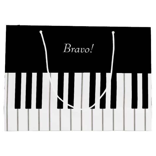 Elegant Piano-toetsenbord - Aangepaste naam en ber Groot Cadeauzakje (Achterkant)