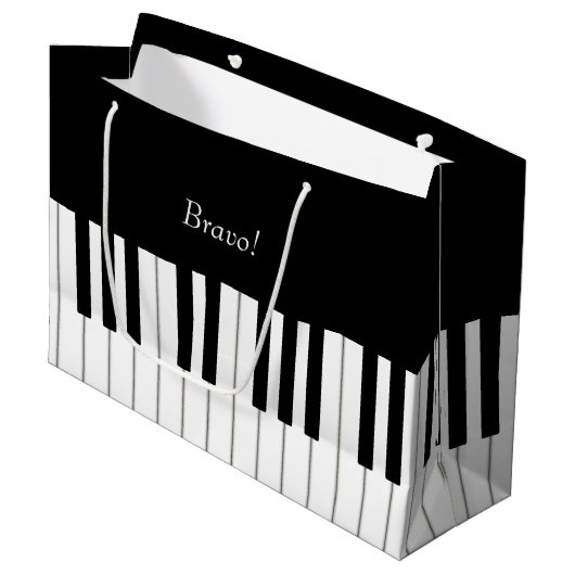 Elegant Piano-toetsenbord - Aangepaste naam en ber Groot Cadeauzakje (Voorkant Gekanteld)