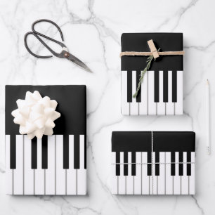 Elegant Piano-toetsenbord Musical Occasion Inpakpapier Vel