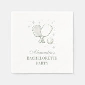 Elegant Pickleball Club Bachelorette Party Servet (Voorkant)