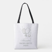 Elegant Pickleball Club Meidenavondfeestje Tote Bag (Achterkant)