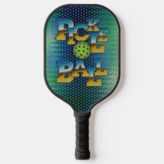 Elegant Pickleball tekst ontwerp Paddle (Voorkant)