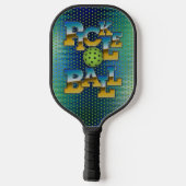 Elegant Pickleball tekst ontwerp Paddle (Achterkant)