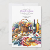 Elegant Picknickfeest Verjaardag Pensioen ELKE Geb Kaart (Voorkant)