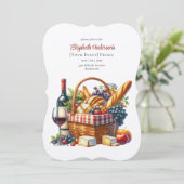 Elegant Picknickfeest Verjaardag Pensioen ELKE Geb Kaart (Staand voorkant)