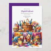 Elegant Picknickfeest Verjaardag Pensioen ELKE Geb Kaart (Voorkant / Achterkant)