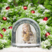 Elegant Pine Border Photo Snow Globe Sneeuwbol (Kerstmis)