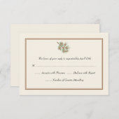 Elegant Pine Cone Wedding RSVP-kaarten RSVP Kaartje (Voorkant / Achterkant)