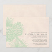 Elegant Pine Cones Bridal Shower Invitations Kaart (Voorkant / Achterkant)