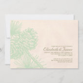 Elegant Pine Cones Wedding Invitations Kaart (Voorkant)