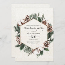 Elegant Pine & Cotton Holiday Party