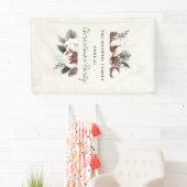 Elegant Pine & Cotton Kerstmis Spandoek (Insitu)
