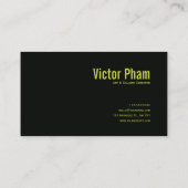 Elegant Pine Fern Evergreen Black Botanical Visitekaartje (Achterkant)