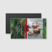 Elegant Pine Gold Red Bow kerst (Voorkant / Achterkant)