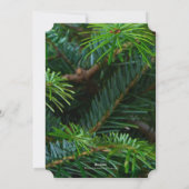 Elegant Pine Gold Red Bow kerst Feestdagenkaart (Achterkant)