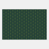 Elegant Pine Green Kerstmis Patroon Inpakpapier Vel (Voorkant)