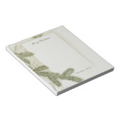 Elegant Pine Greenery Green Deco Kerst Notitieblok (Schuin)