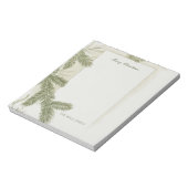 Elegant Pine Greenery Green Deco Kerst Notitieblok (Linkerzijde)