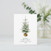 Elegant Pine Tree Christmas Company Vakantie Briefkaart (Staand voorkant)