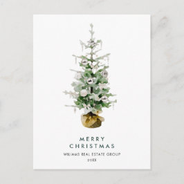 Elegant Pine Tree Christmas Company Vakantie Briefkaart