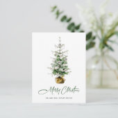 Elegant Pine Tree Christmas Company Vakantie Briefkaart (Staand voorkant)