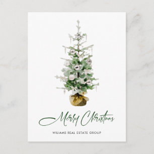 Elegant Pine Tree Christmas Company Vakantie Briefkaart